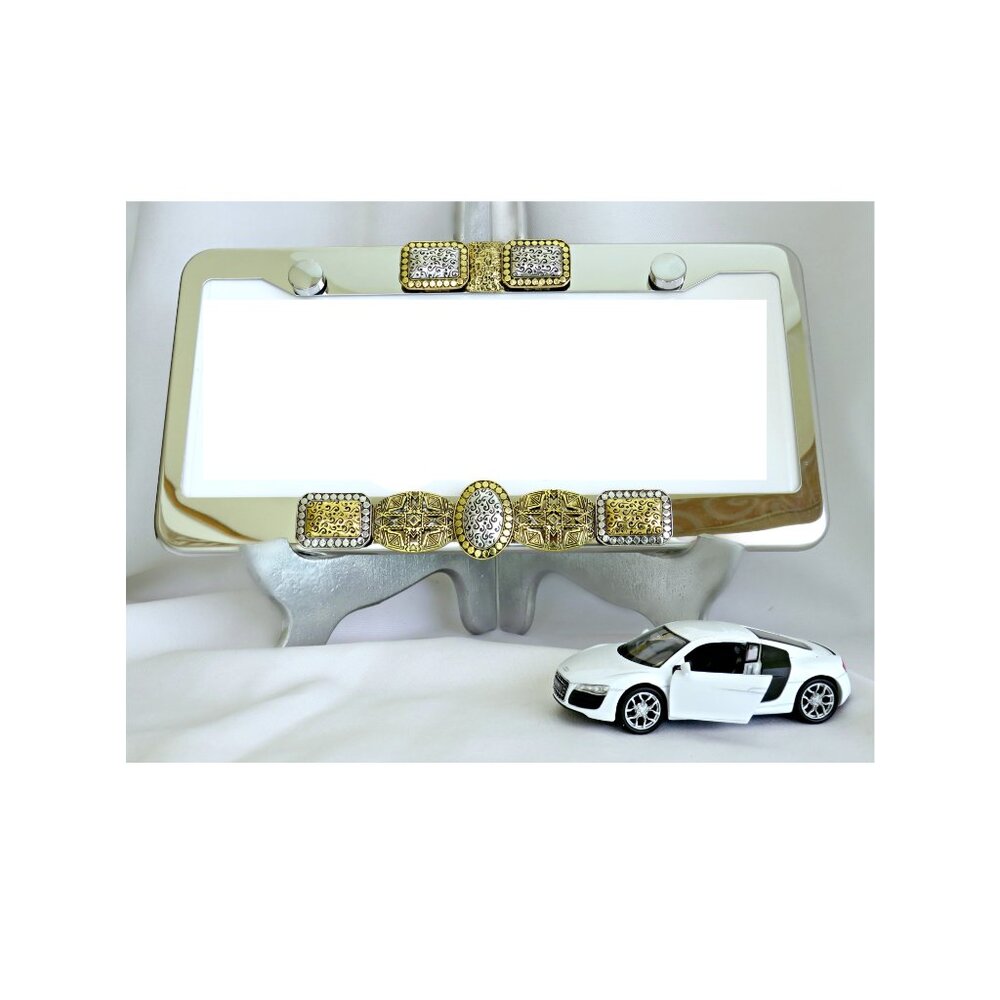 License Plate Frame Chrome and Gold Standard U.S. Car Accessory......126